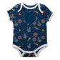 Elements Nautical Print Monogram Navy Onesie - Wimziy&Co.