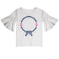 Anchors Rope Monogram White Short Sleeve Ruffle Top - Wimziy&Co.