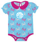 Crab Lt Blue PP Girls Onesie Short Sleeve