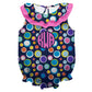 Dots Navy and pink Girls Sleeveless Onesie