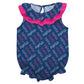 Name Print Navy Sleeveless Girls Onesie