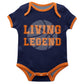Living Legend Navy Short Sleeve Onesie