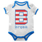 Initial and Name White Boys Short Sleeve Onesie