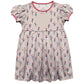 Flowers Print Personalized Monogram Light Pink Short Sleeve Epic Dress - Wimziy&Co.