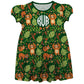 Sloth Print Personalized Monogram Green Short Sleeve Epic Dress