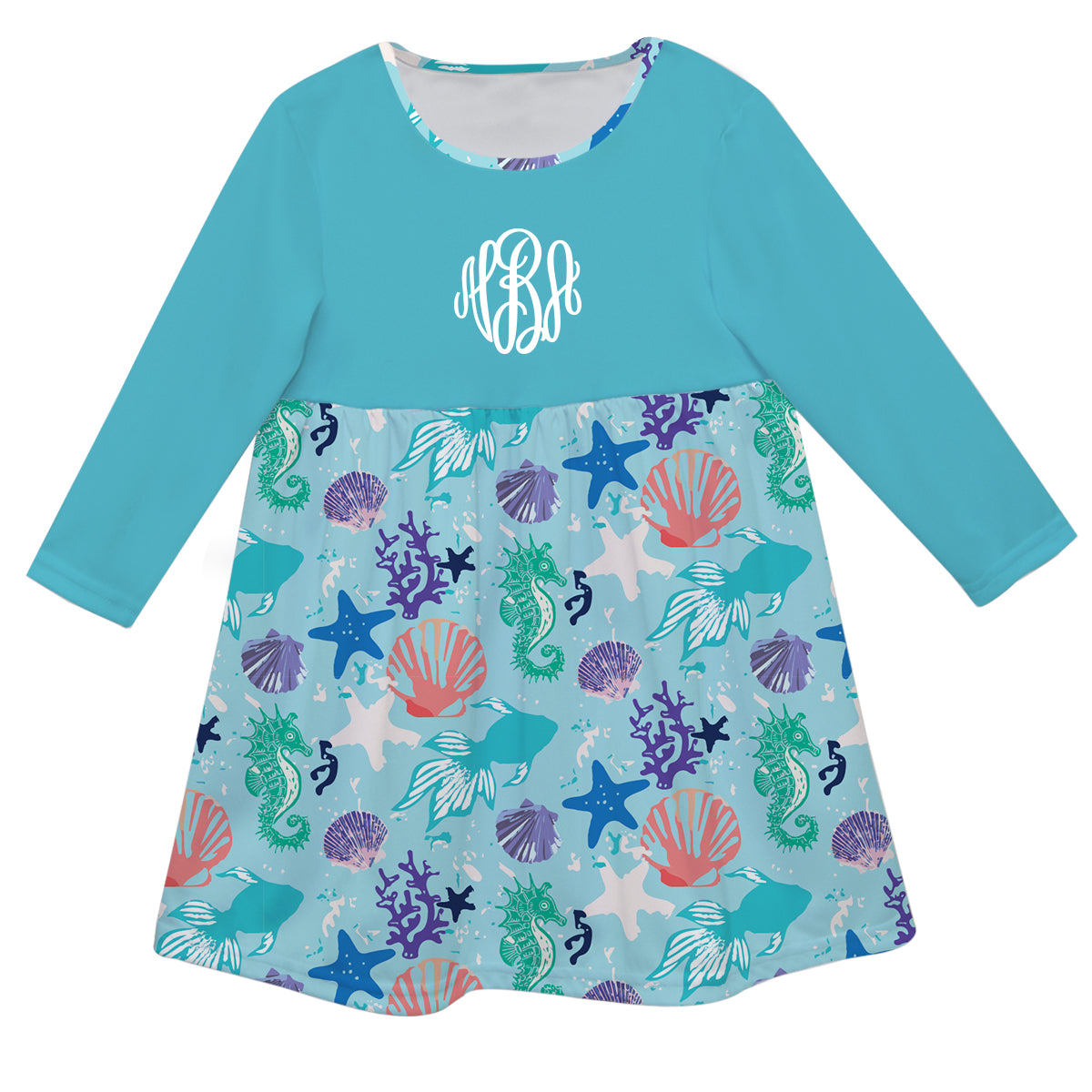 Under Teh Sea Aqua Epic Dress LS