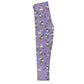 Bees Print Monogram Purple Leggings - Wimziy&Co.
