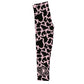 Cow Print Personalized Monogram Black and Pink Leggings