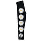 Daisies Monogram Black Leggings