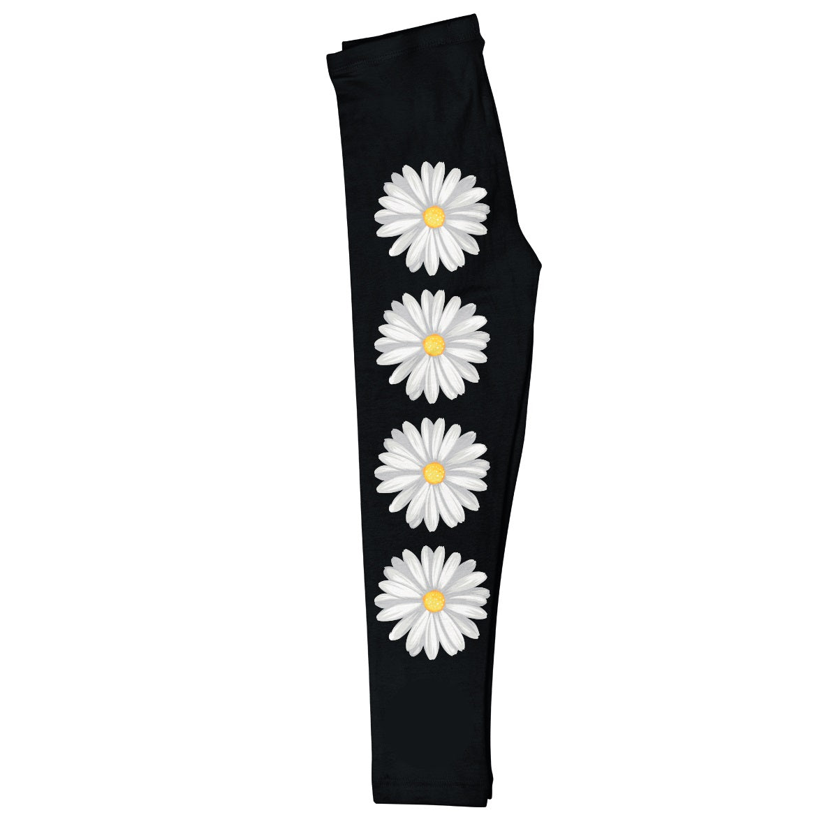 Daisies Monogram Black Leggings - Wimziy&Co.