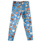 Farm Animal Print Blue Leggings