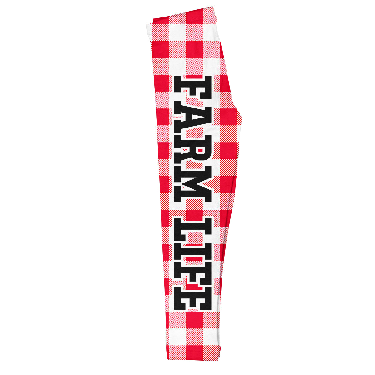 Farm Life Red And White Check Leggings
