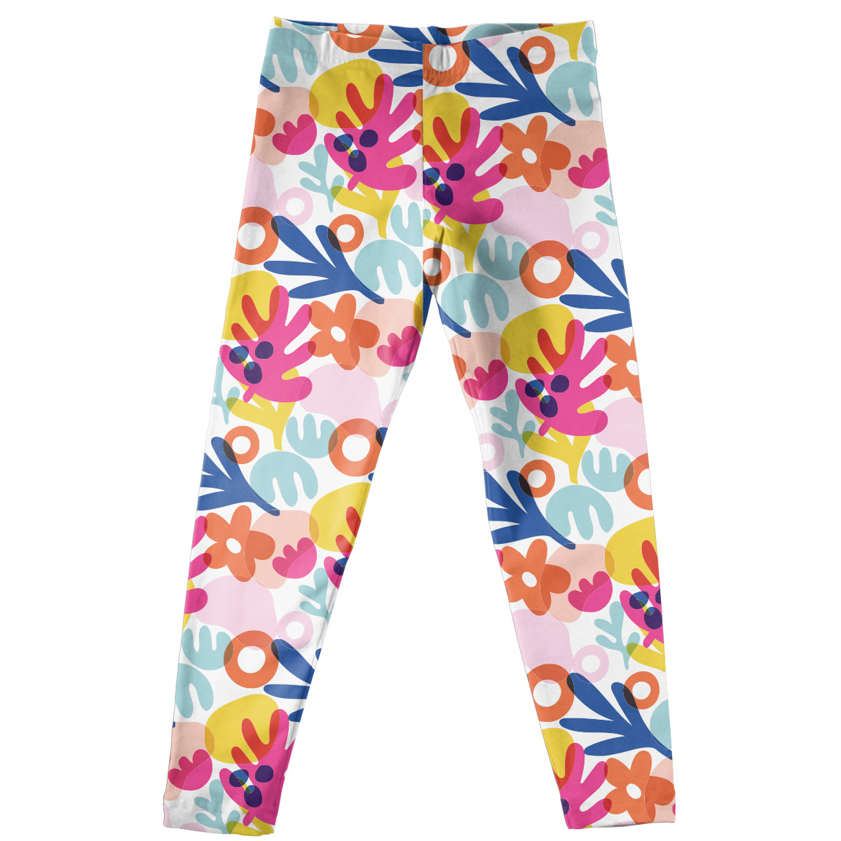 Floral Print White Leggings