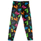 Farm Animals Print Black Leggings