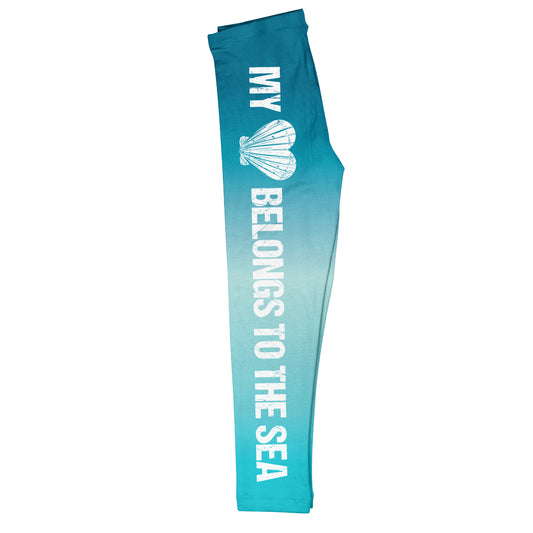 My Shell Belongs To The Sea Turquoise Degrade Leggings