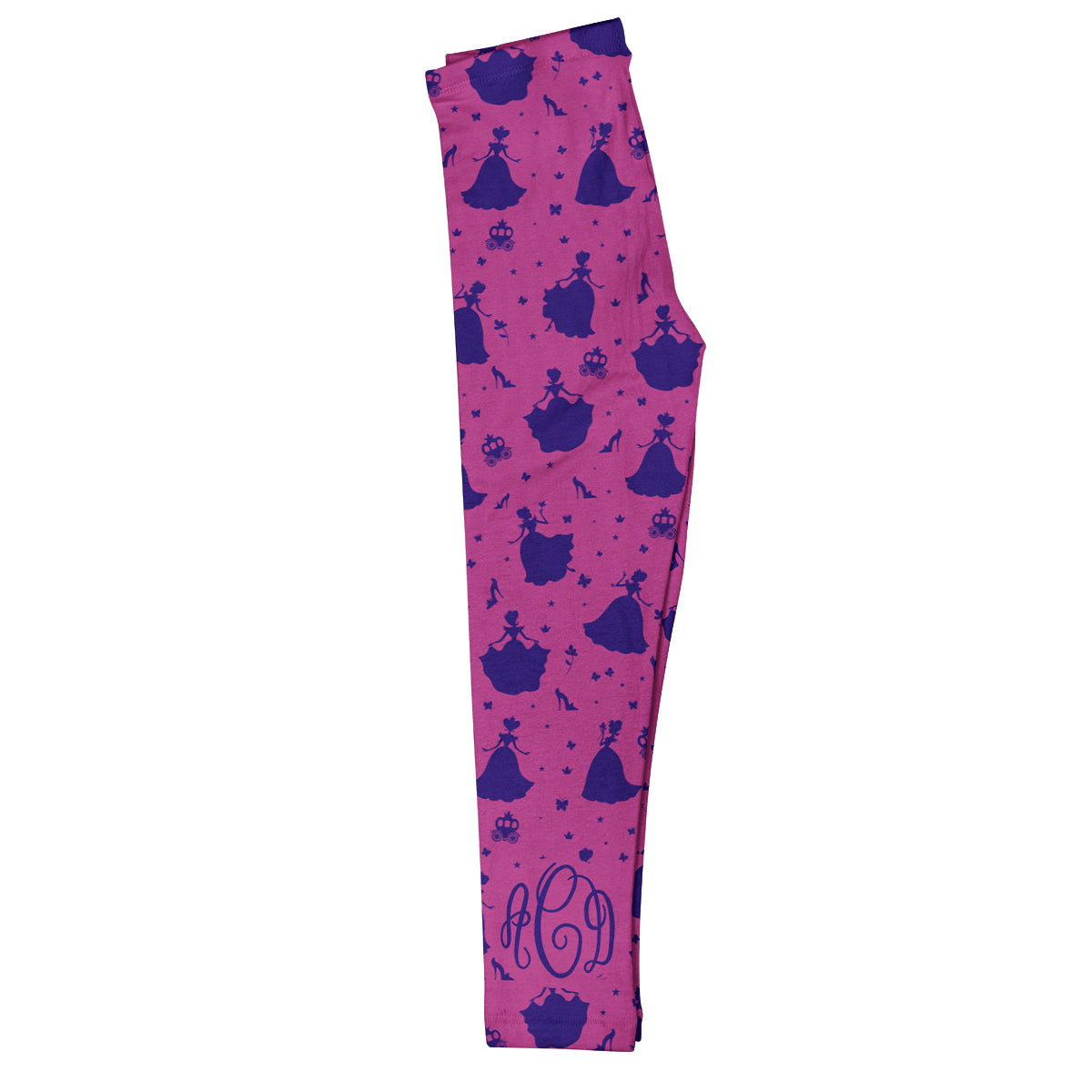 Princess Monogram Pink and Purple Leegings - Wimziy&Co.