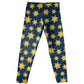 Glitter Sheriff Badges Print Navy Leggings