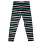 Stripes Black White and Pink Leggings