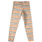 Tribal Print Beige Brown and Orange Leggings