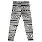 Tribal Print White and Black Leggings