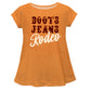 Boots Jeans Rodeo Orange Short Sleeve Laurie Top