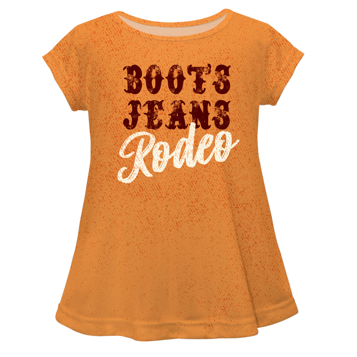 Boots Jeans Rodeo Orange Short Sleeve Laurie Top
