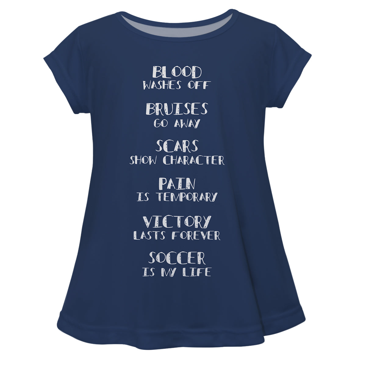Soccer Life Navy Short Sleeve Laurie Top