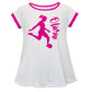 Girl Soccer Player Name White Short Sleeve Laurie Top