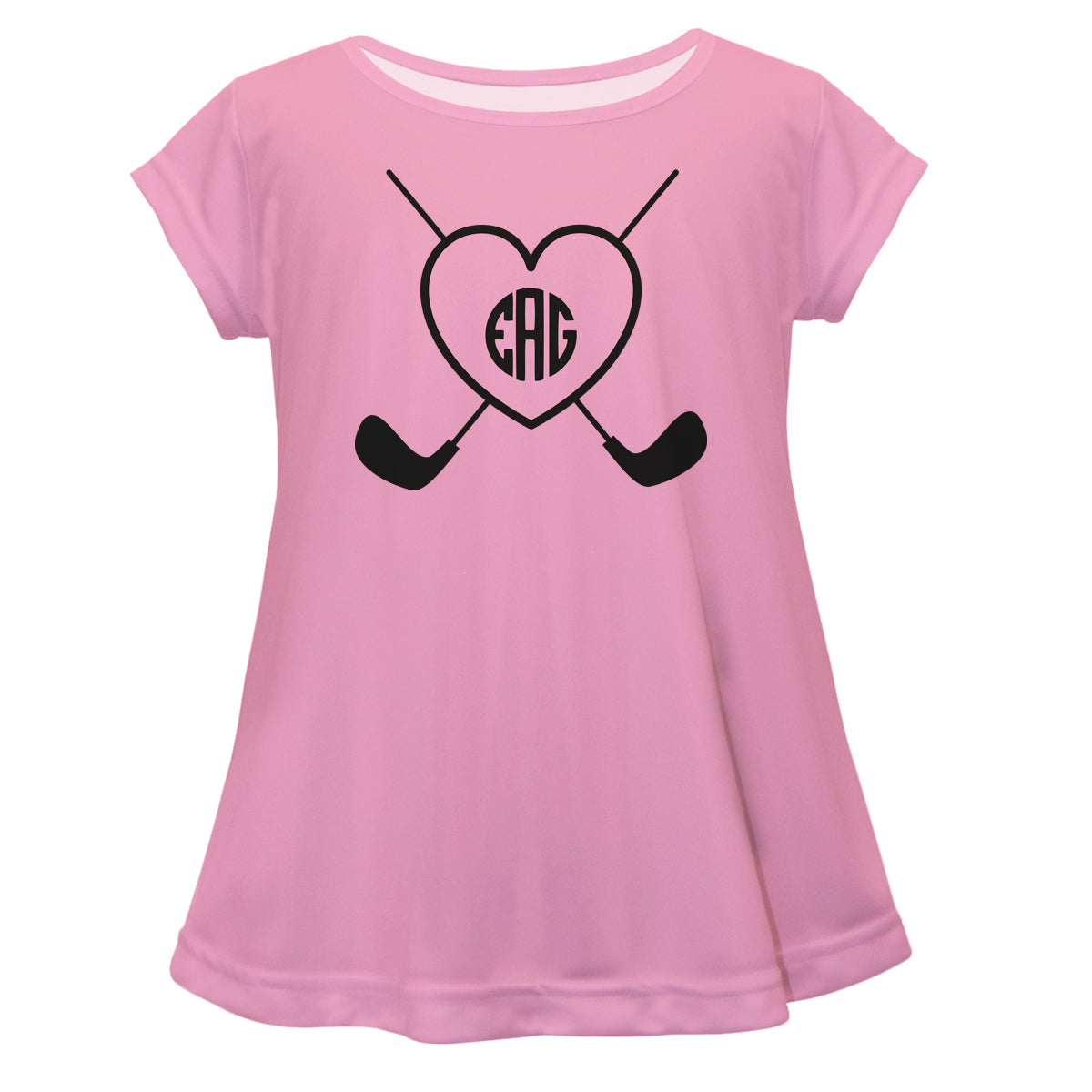Golf Monogram Pink Short Sleeve Laurie Top