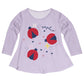 Ladybugs Name Purple Long Sleeve Laurie Top