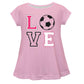 Love Soccer Pink Short Sleeve Laurie Top