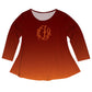 Personalized Monogram Brown Degrade Long Sleeve Laurie Top