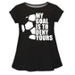 My Goal Is To Deny Yours Black Short Sleeve Laurie Top