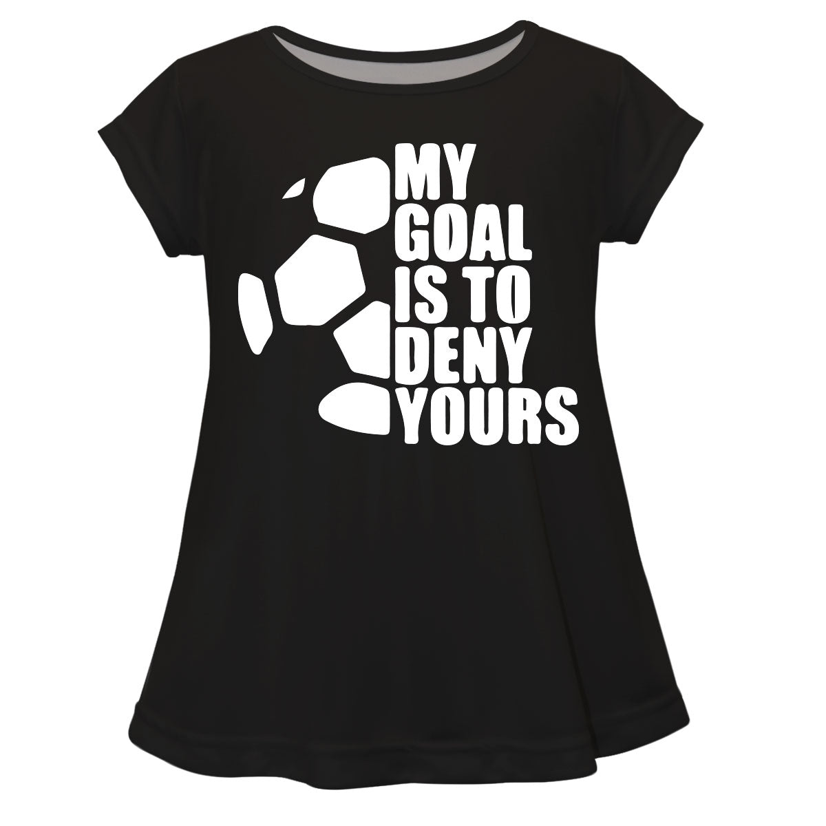 My Goal Is To Deny Yours Black Short Sleeve Laurie Top