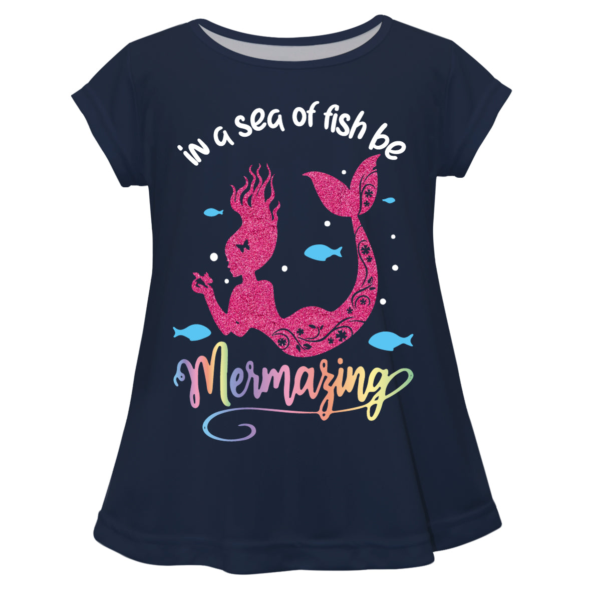 Mermazing Navy Short Sleeve Laurie Top