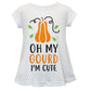 Oh My Gourd I Am Cute White Short Sleeve Laurie Top