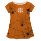 Spider White Monogram Orange Short Sleeve Laurie Top
