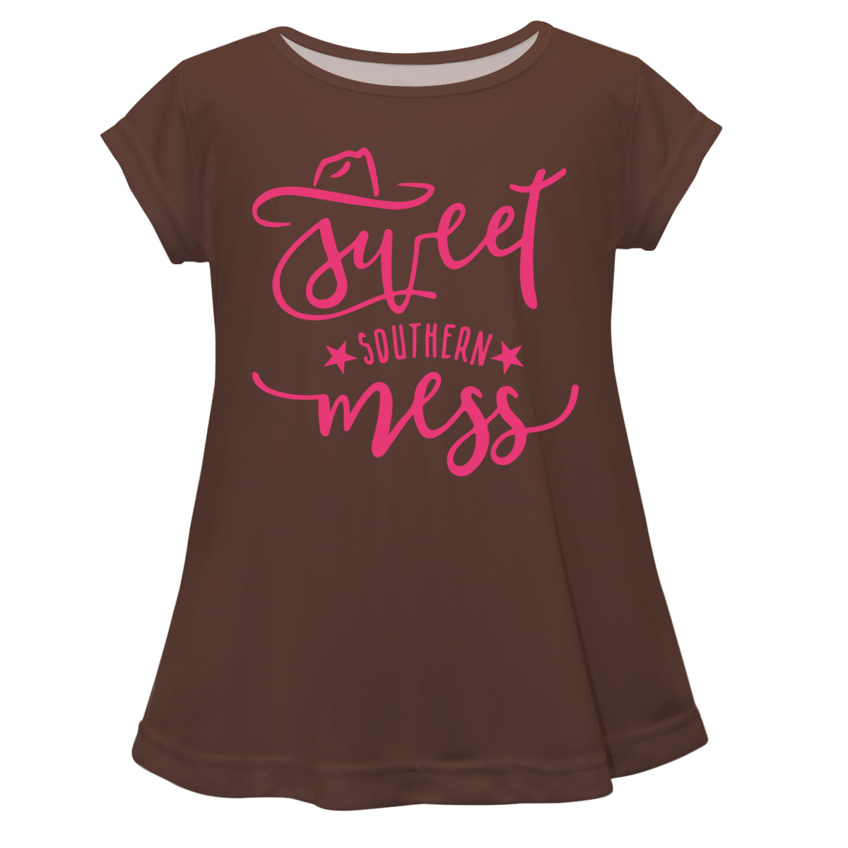 Sweet Southern Mess Brown Short Sleeve Laurie Top