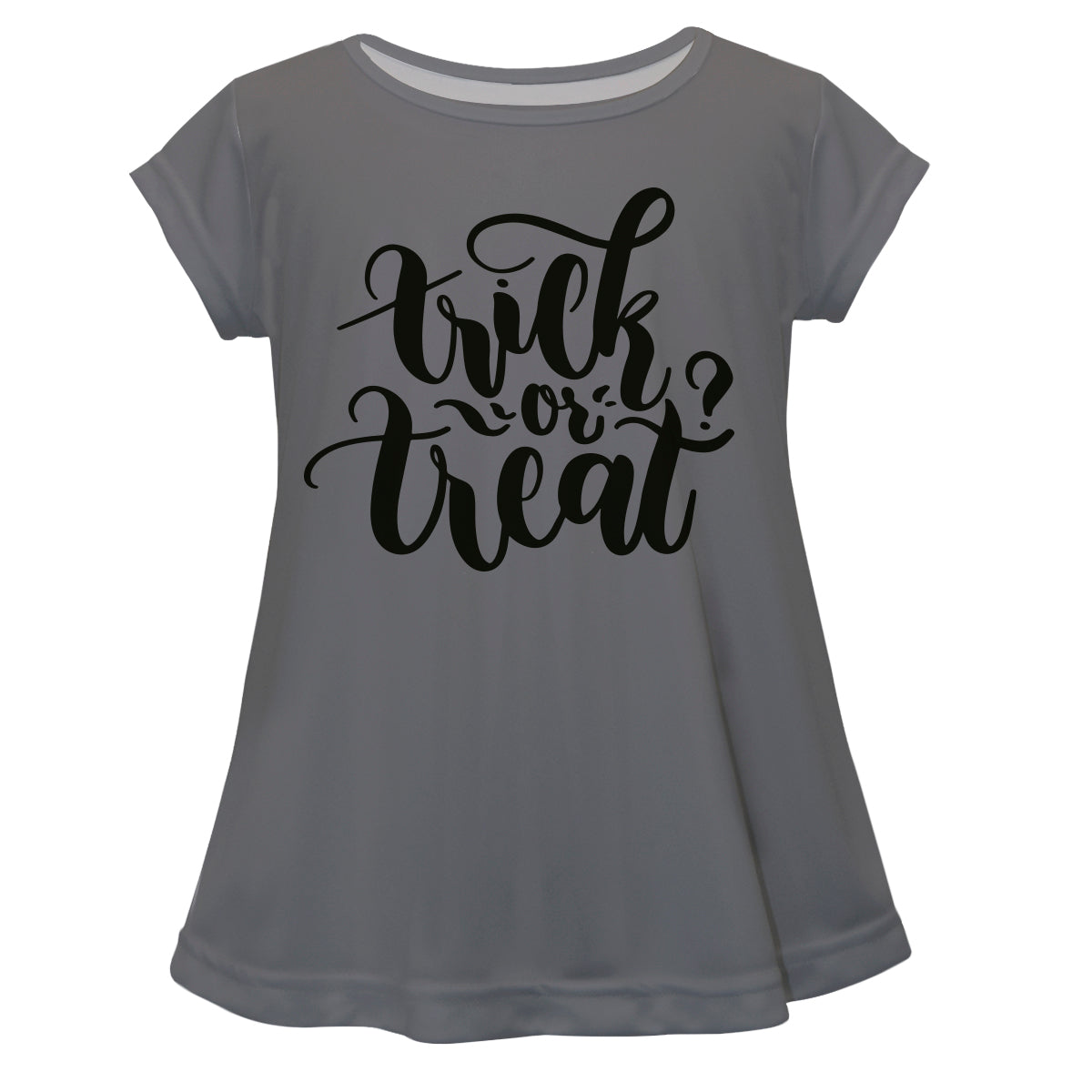 Trick Or Treat Gray Short Sleeve Laurie Top