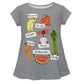 Vegetables Gray Short Sleeve Laurie Top