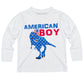 American Boy Dinosaurs White Long Sleeve Tee Shirt