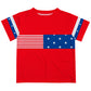 American Flag Red Short Sleeve Tee Shirt