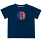 American Personalized Monogram Navy Short Sleeve Tee Shirt