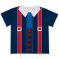Tie and Suspender Navy Short Sleeve Tee Shirt