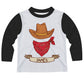 Cowboy Hat Name White Long Sleeve Tee Shirt