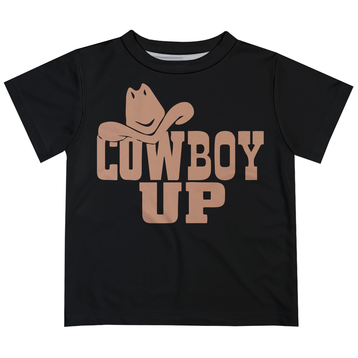 Cowboy Up Black Short Sleeve Tee Shirt