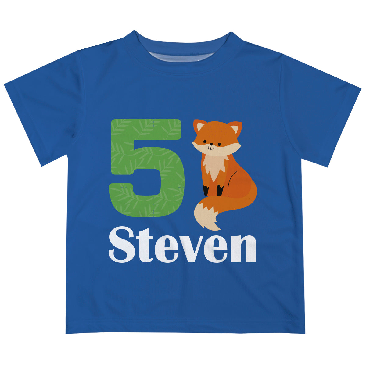 Fox Personalized Name and Number Navy Long Sleeve Tee Shirt