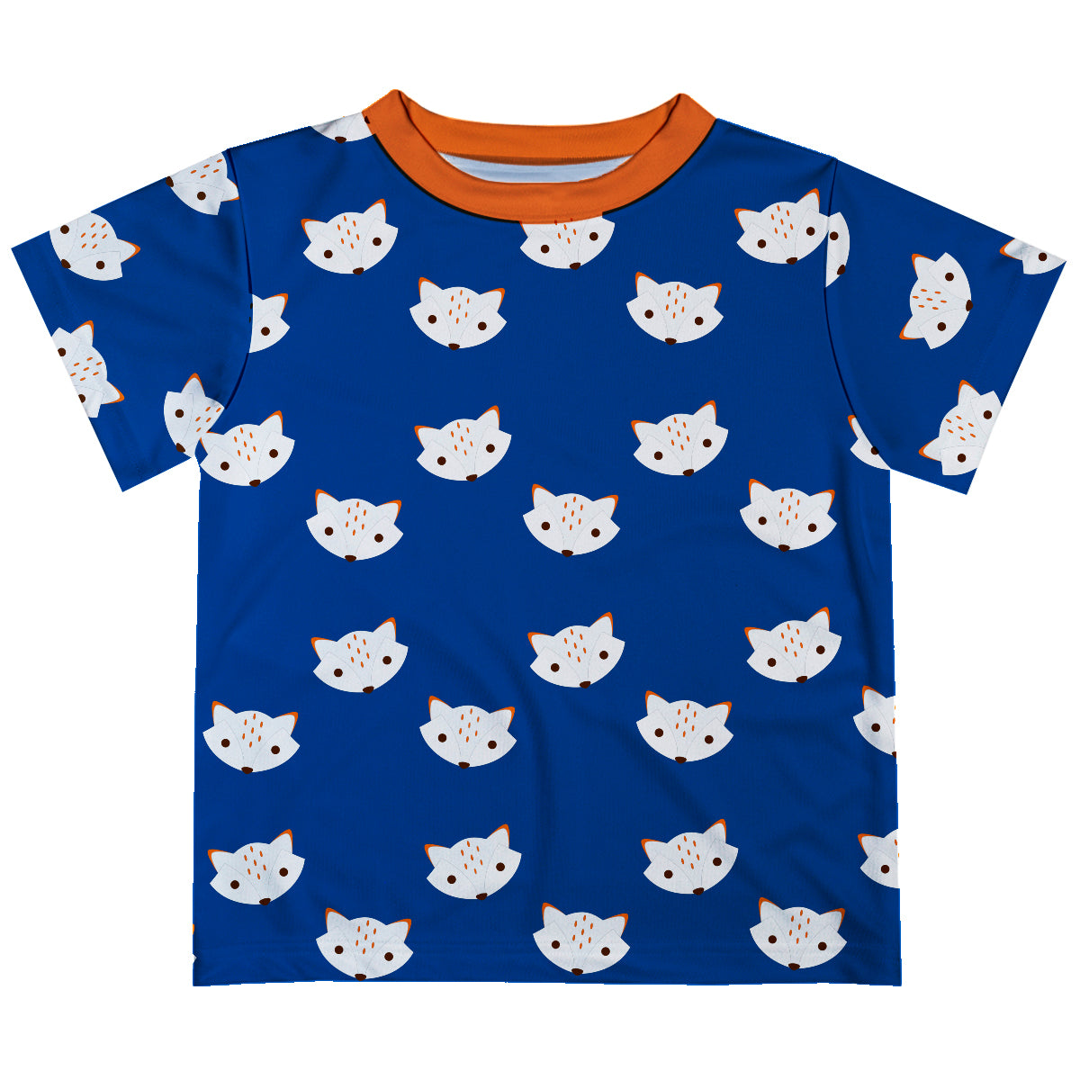 Fox Print Royal Short Sleeve Tee Shirt