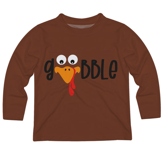 Goobble Brown Long Sleeve Tee Shirt