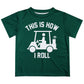 Golf Car Green Short Sleeve Tee Shirt